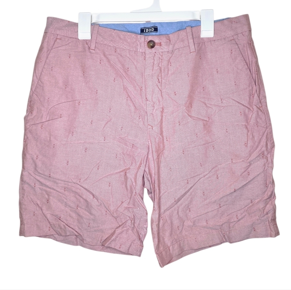 Izod Casual Shorts Anchor Graphic Size 36 100% Cotton
